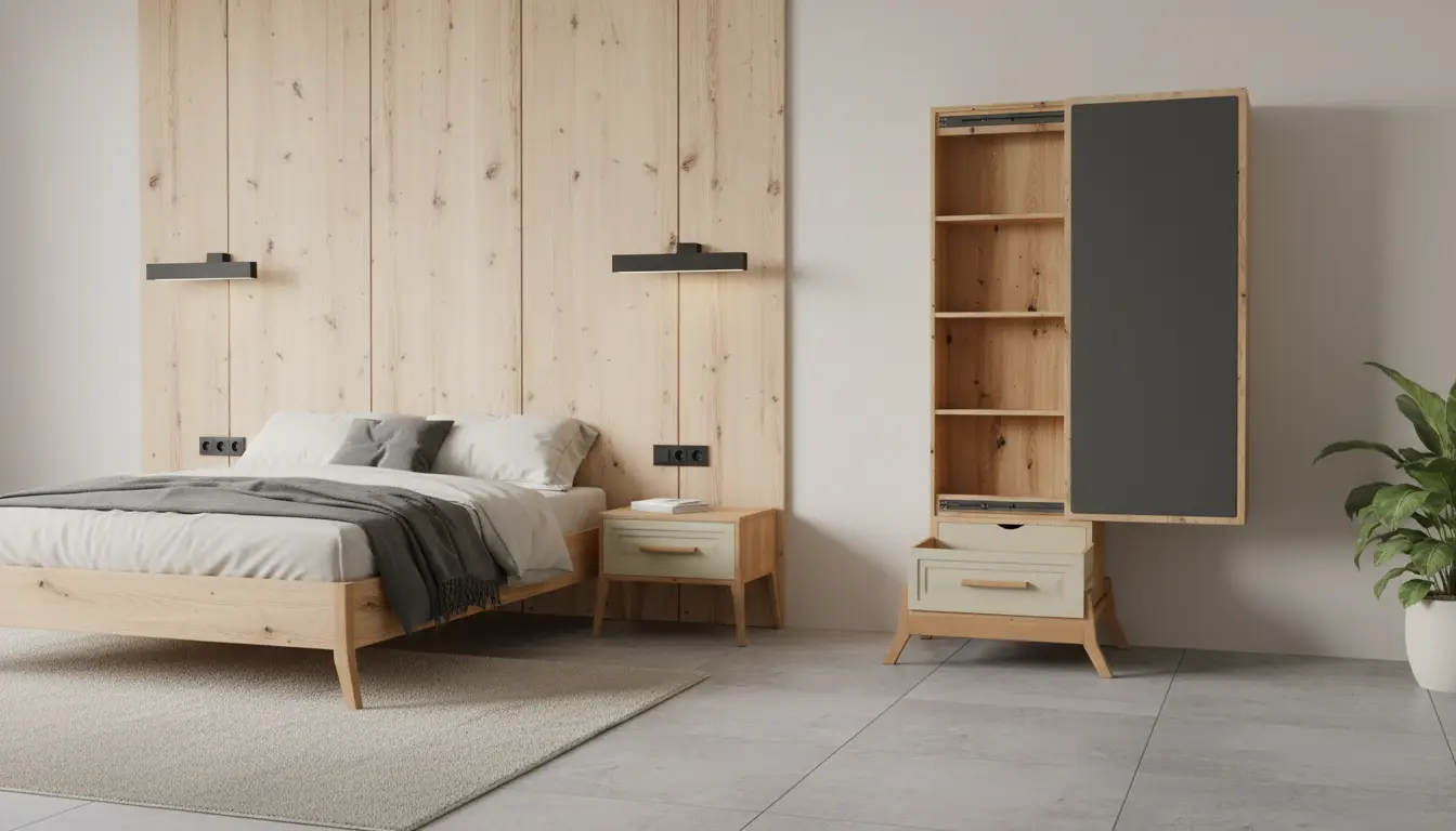 آینه قدی چوبی مدرن