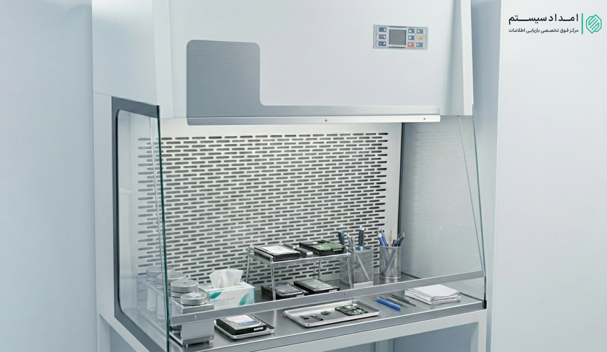 محیط کلین روم تخصصی امداد سیستم برای ریکاوری هارد