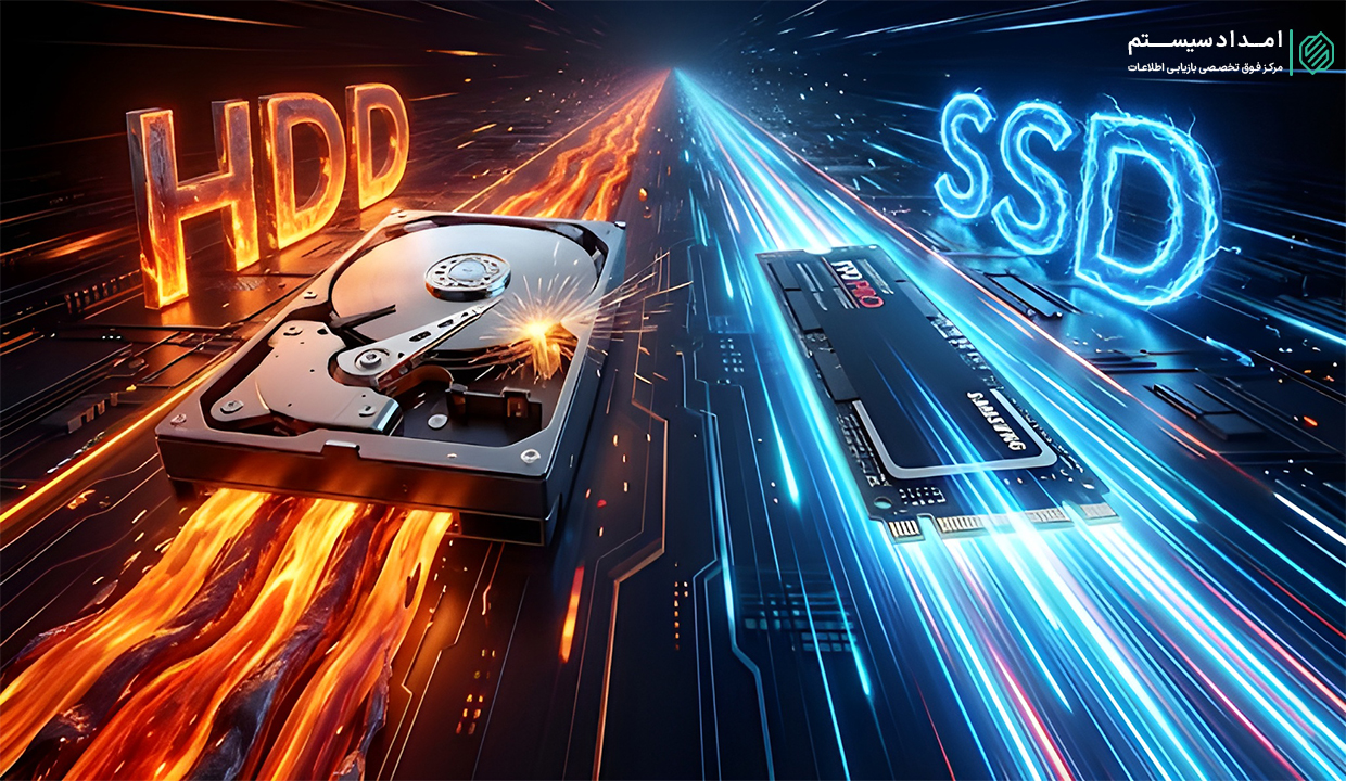 مقایسه سرعت هارد HDD و SSD در بازیابی اطلاعات