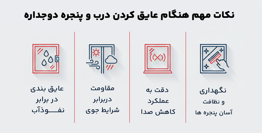 نکات مهم هنگام عایق کردن پنجره های دوجداره