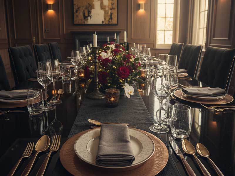 تزیین قاشق چنگال برای مهمانی (چیدمان بی‌نقص)