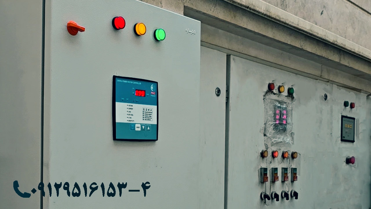 تابلو بانک خازنی سه فاز با رگولاتور دیجیتال جهت اصلاح ضریب توان