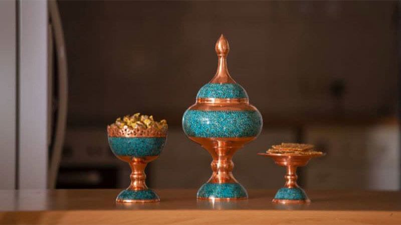 گلدان فیروزه کوبی