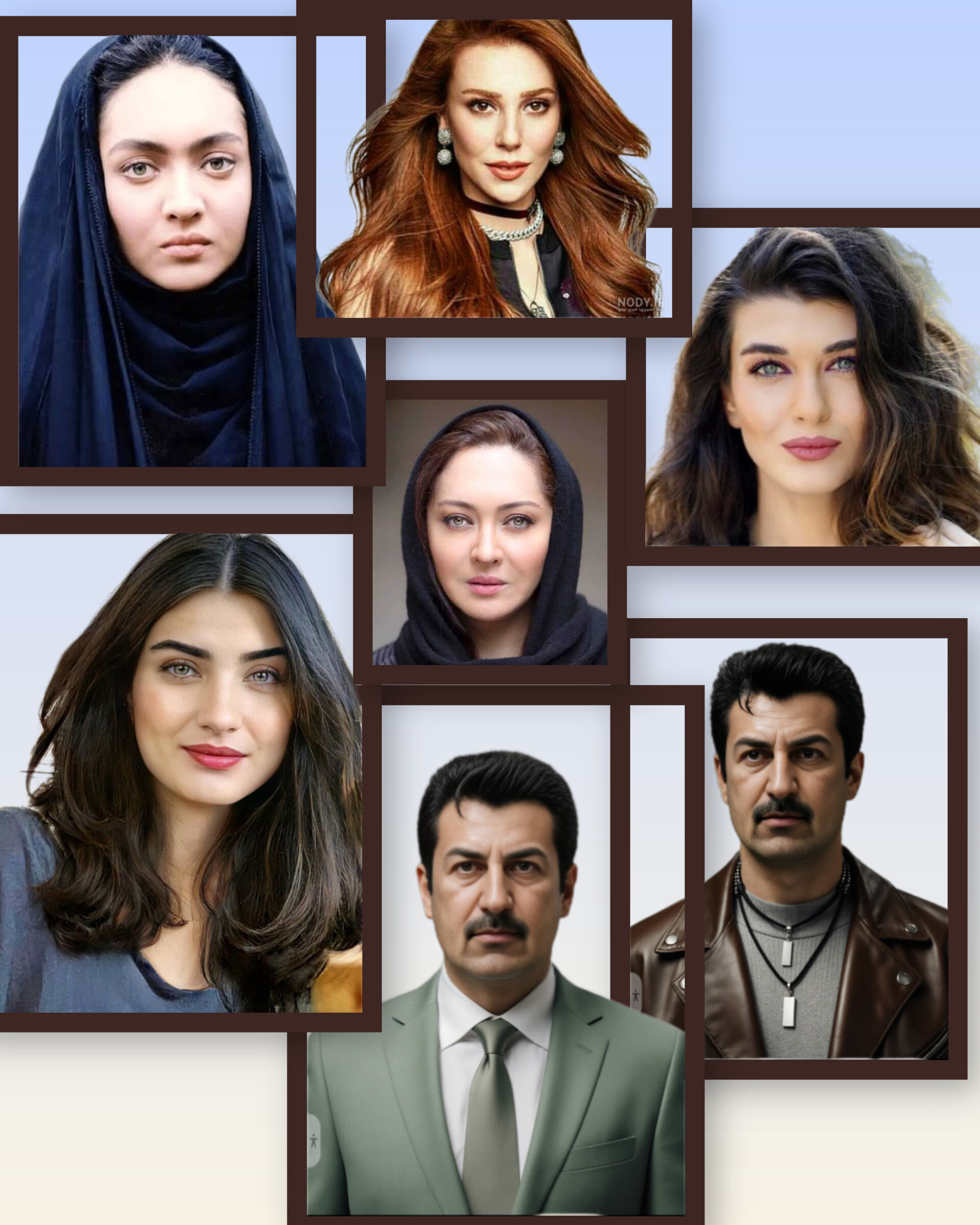 شمایل‌هایی که در نمایش آهنگین شاهنامه به عنوان شخصیت‌ها استفاده شد