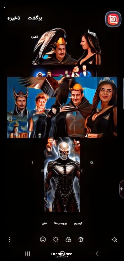 دلسا دارایی حسین کاشفی افسانه کاشفی زهره قجر ان‌های شمایل‌هایی که ما برای استفاده در یکی از قسمت‌ها از شمایلشون استفاده کردیم و تصویری که براتون گذاشتیم تصویر زمانیه که هنوز داشت روشون کار می‌شد و لباس‌های گوناگون تست می‌