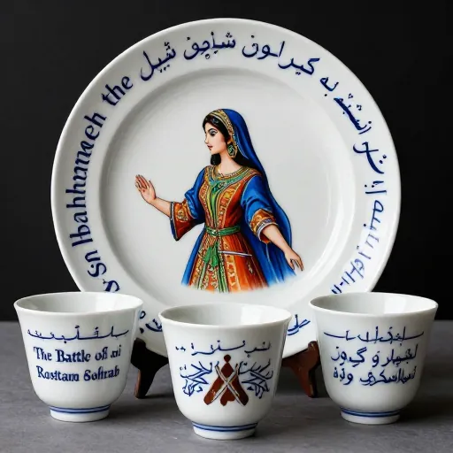 روایت شاهنامه بر روی ظروف چینی