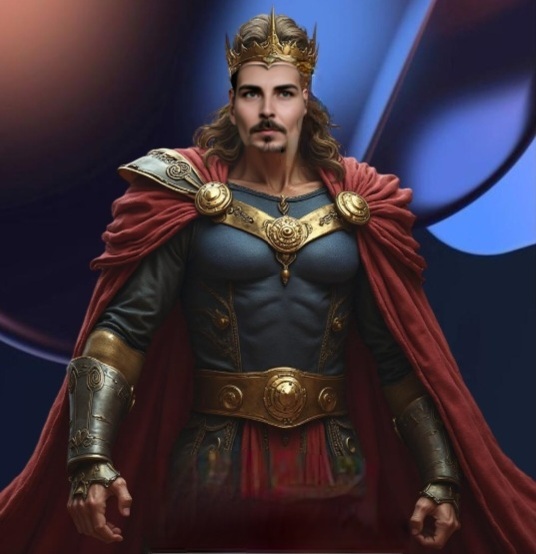 کاوه کاشفی در لباس برای یکی از قسمت‌های نمایش آهنگین شاهنامه