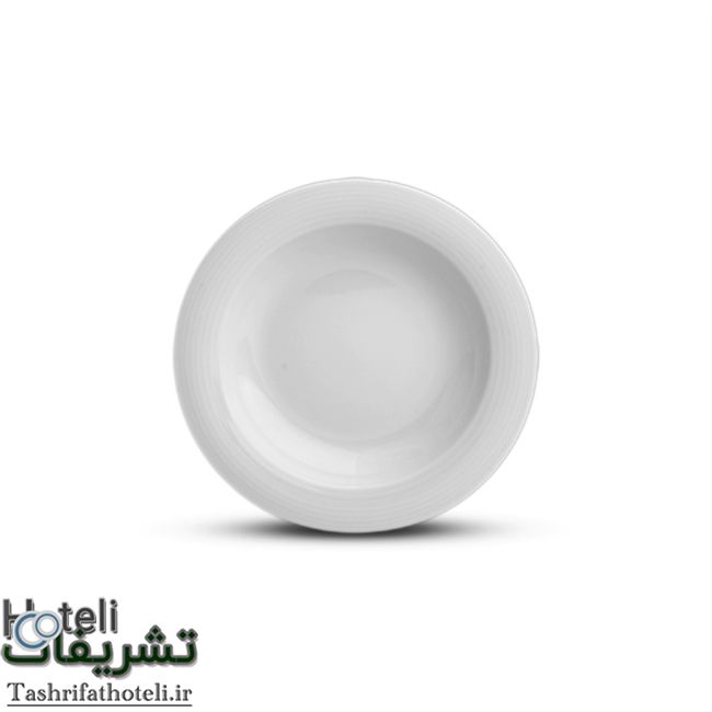 بشقاب گود ۲۳ چینی زرین آرایه سفید