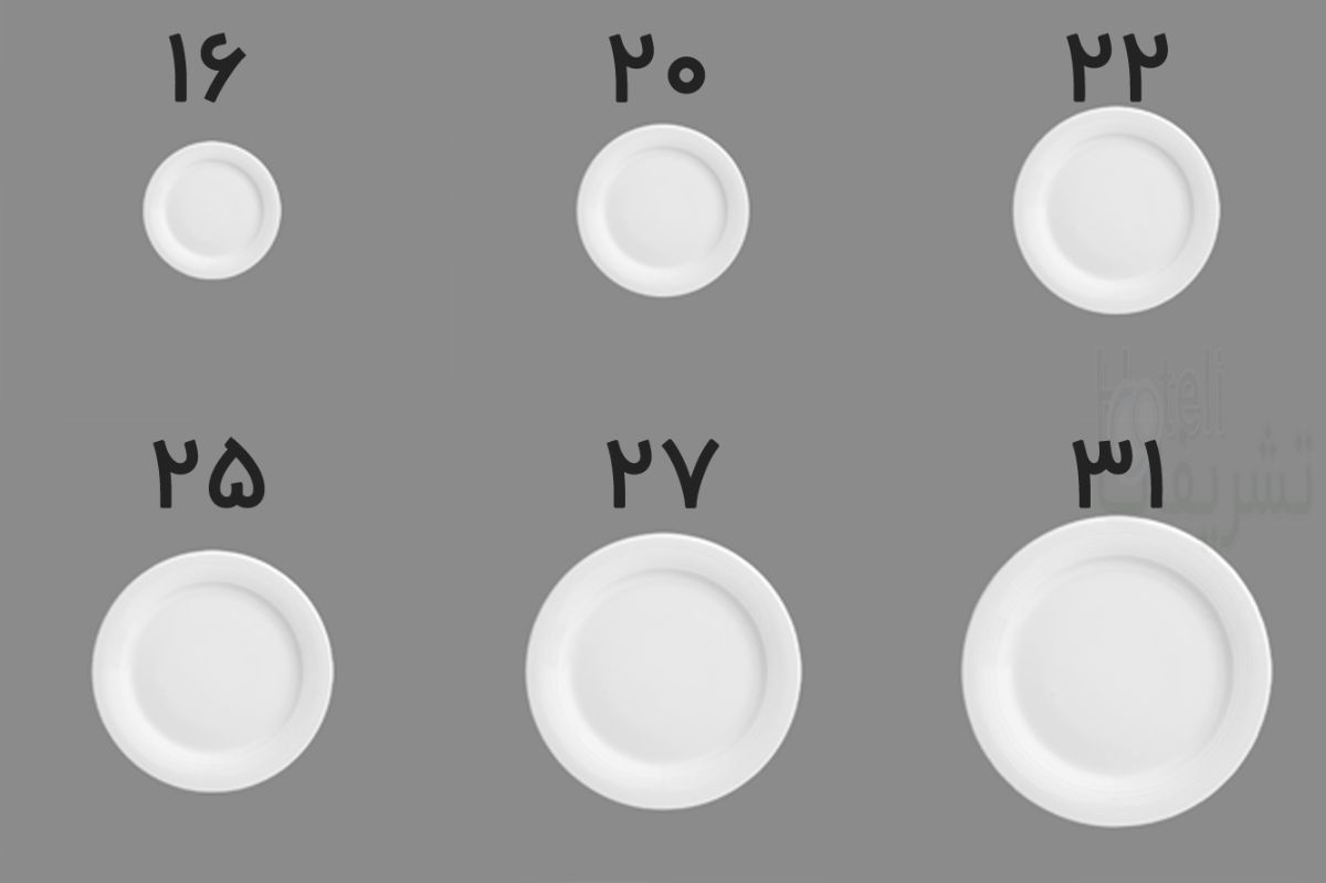 بشقاب های هتلی، سری ۴۹ هتلی، چینی زرین آرایه سفید