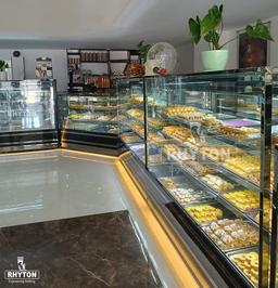 یخچال قنادی مشکی استیل دودی(ریتون شاپ)