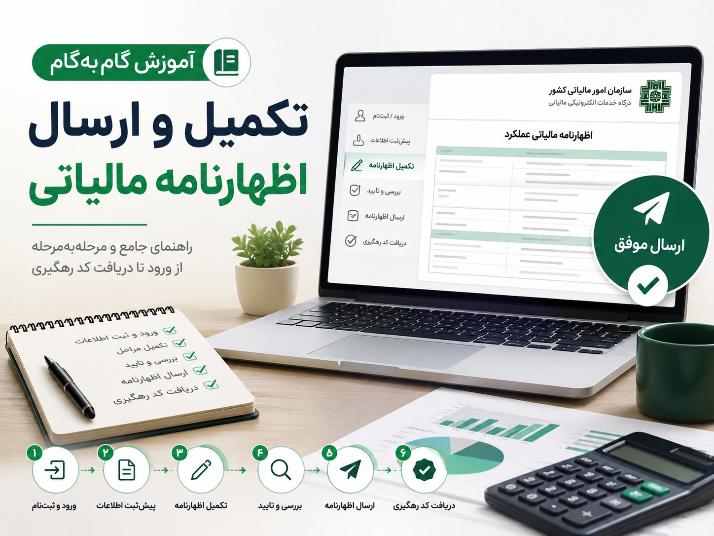 آموزش گام‌به‌گام تکمیل و ارسال اظهارنامه مالیاتی