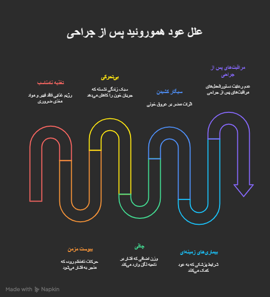 اینفوگرافیک عود مجدد هموروئید