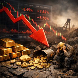 سقوط سهام شرکت‌های معدنی طلا پس از کاهش قیمت فلز گرانبها