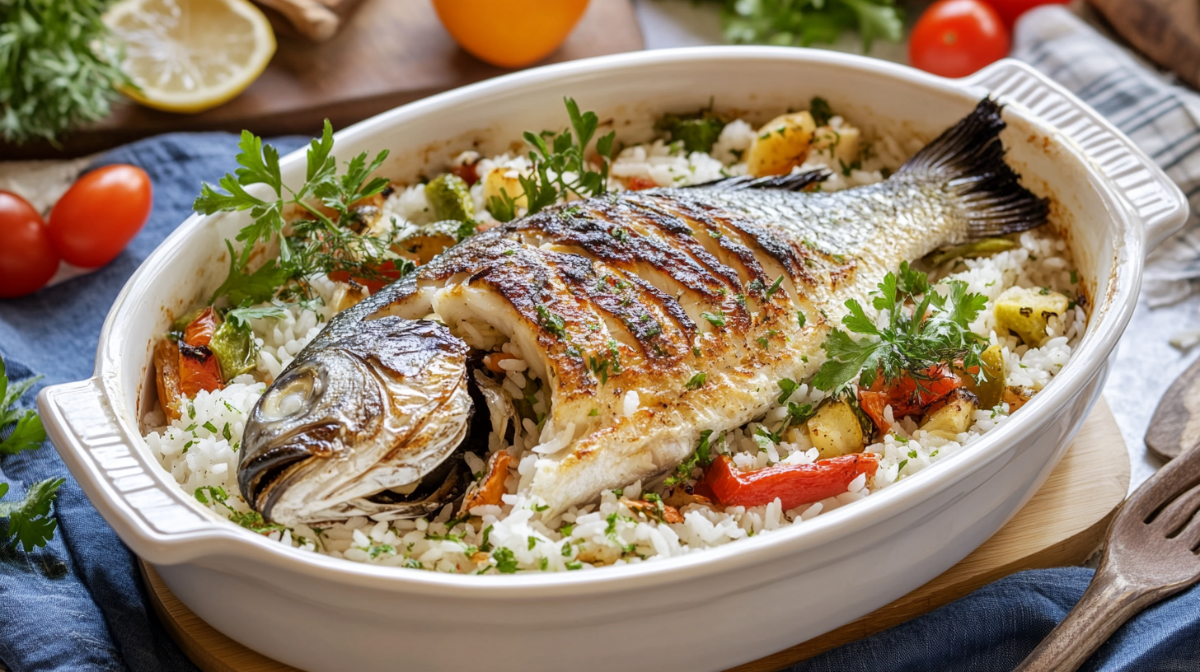 سبزی پلو با ماهی