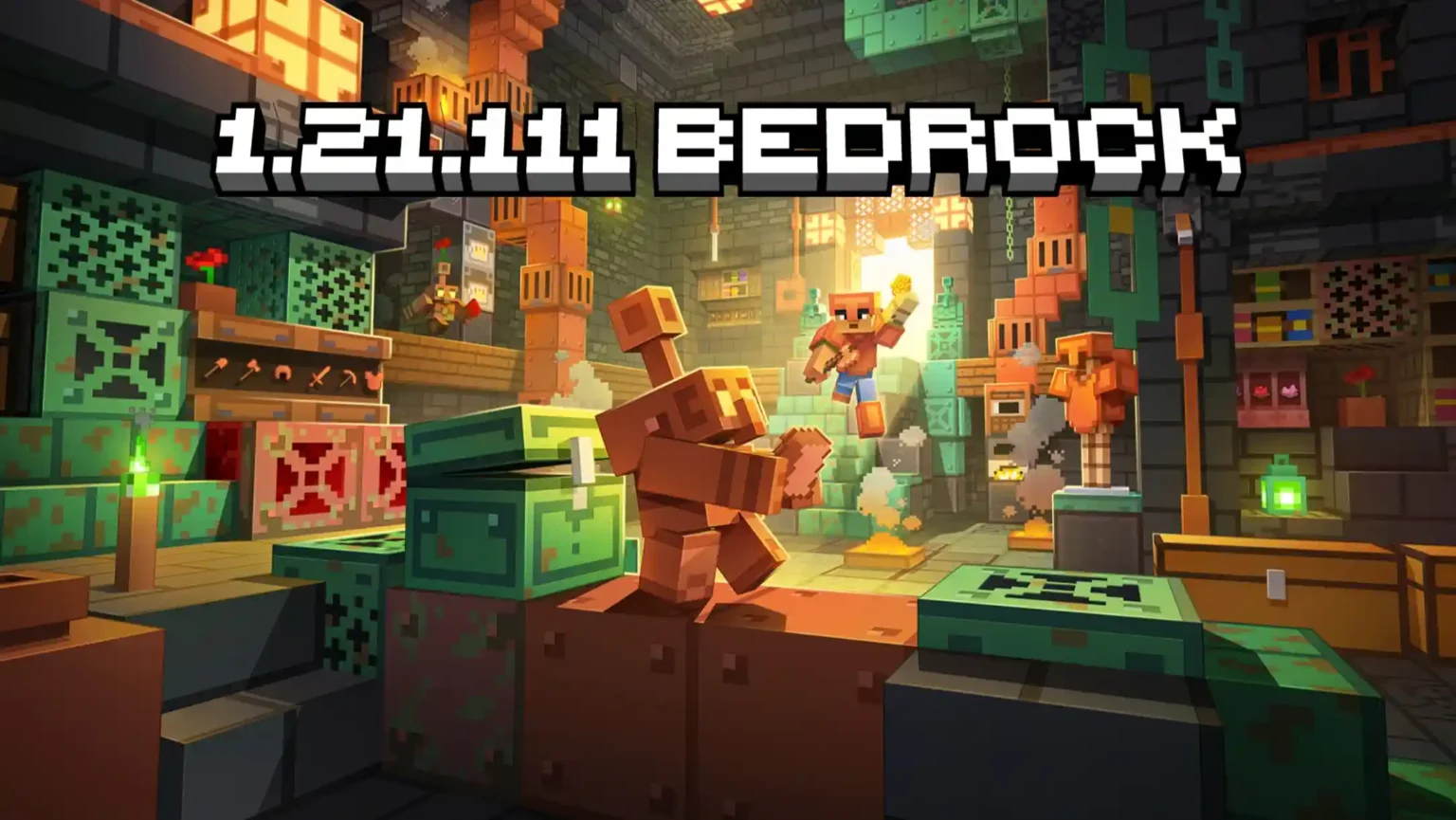 توسعه‌دهندگان ماینکرفت نسخه جدیدی از ماینکرافت بدراک ادیشن با نام Minecraft Bedrock 1.21.111 منتشر کرده‌اند. این بروزرسانی با هدف عرضه‌ی کامل محتوای دراپ بزرگ عصر مس (The Copper Age) منتشر می‌شود و موارد تازه‌ای همچون ماب جدید کاپر گالم، تجهیزات مسی، تزئینات مسی، بلاک کاربردی شلف و دیگر آیتم‌ها و ساخته‌های مرتبط با کاپر را به دنیای ماینکرفت اضافه می‌کند.