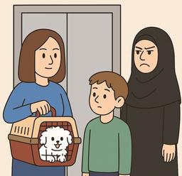 خانم و سگ پشمالوی سفید