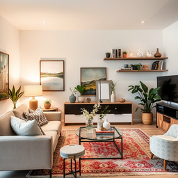 «10 ایده دکوراسیون اتاق نشیمن با وسایل دکوری خاص»