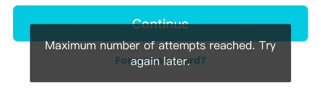 Maximum Number of Attempts Reached