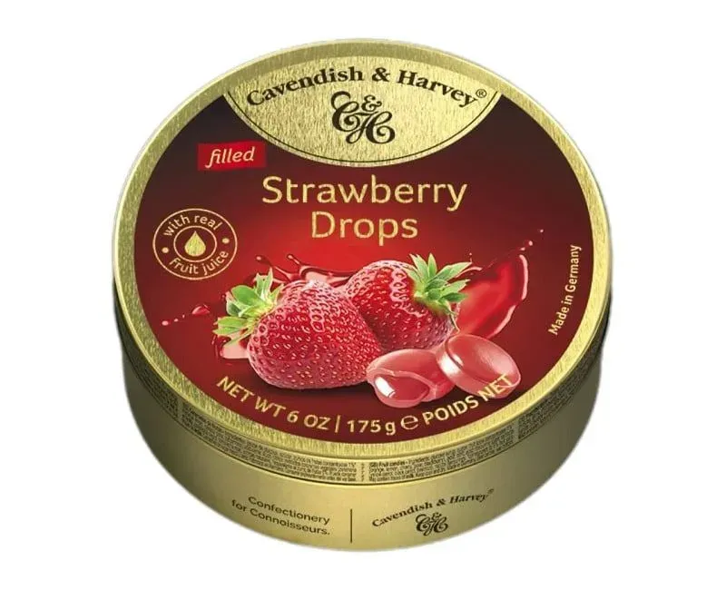 آبنبات کاوندیش با طعم توت فرنگی