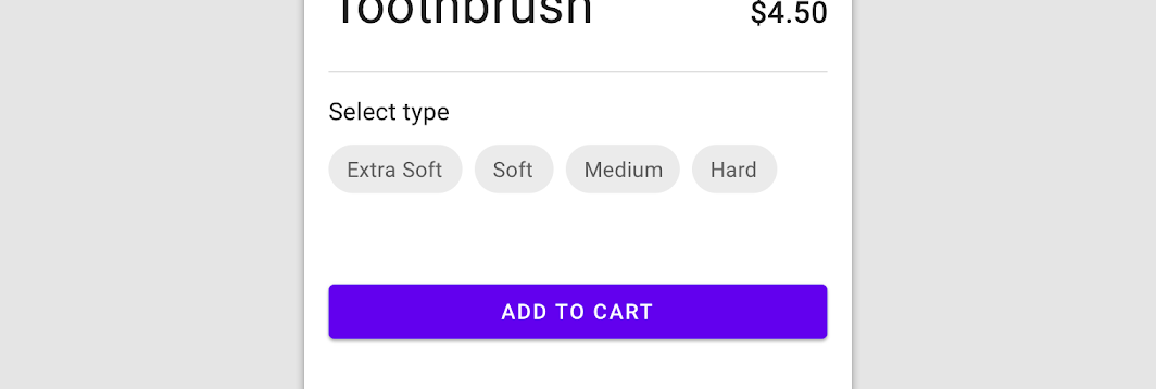 A contained button with solid color