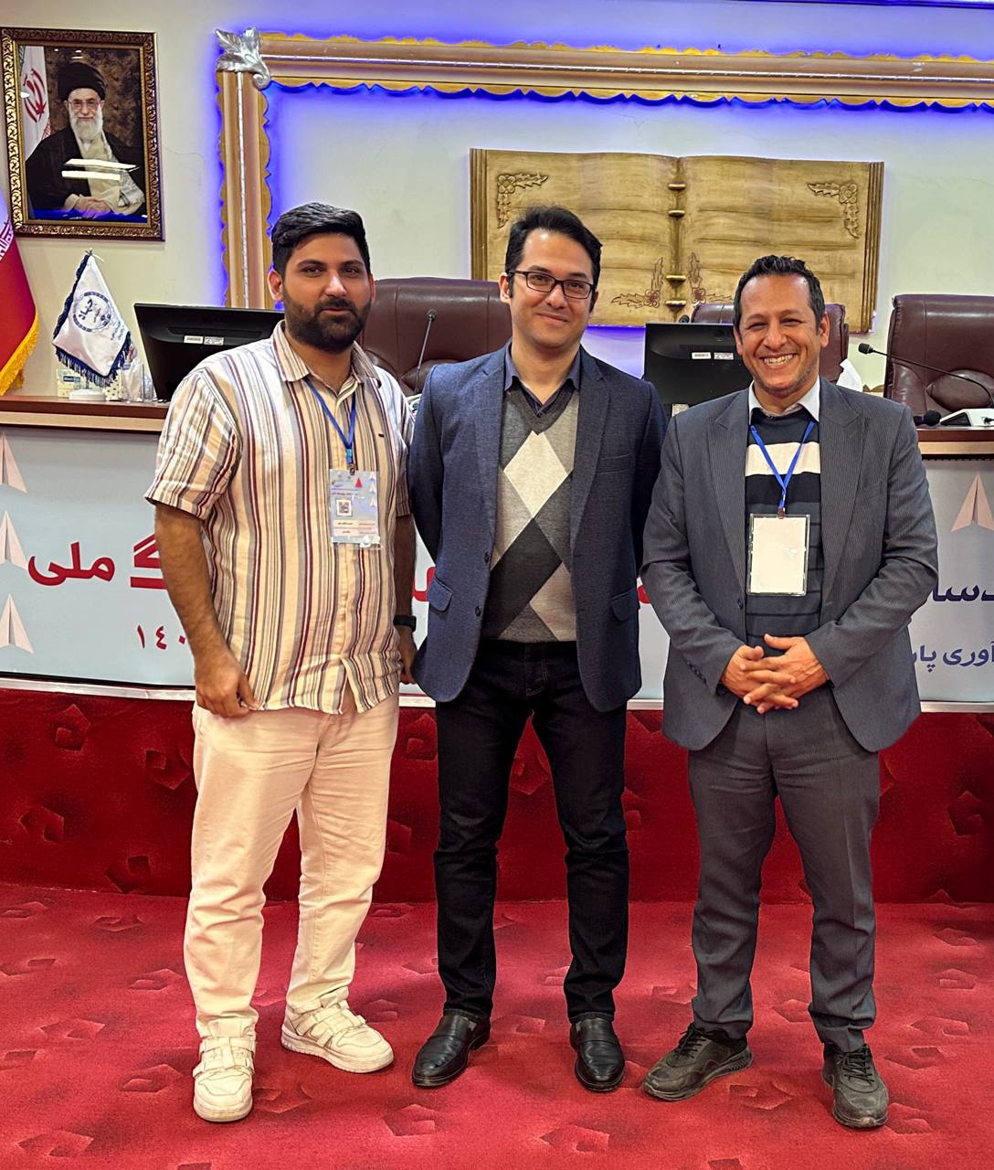 نماینده استان گلستان در کنار آقای انصاری دبیر رویداد شبکه منتورینگ و جناب علیرضا جعفر