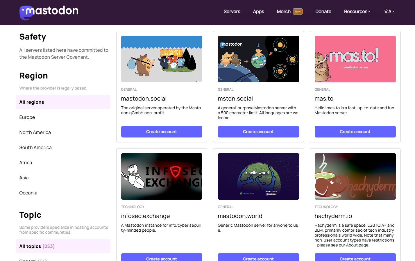 سرورهای ماستادون