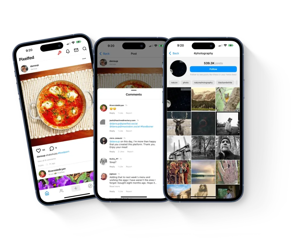 برنامه PixelFed جایگزین اینستاگرام