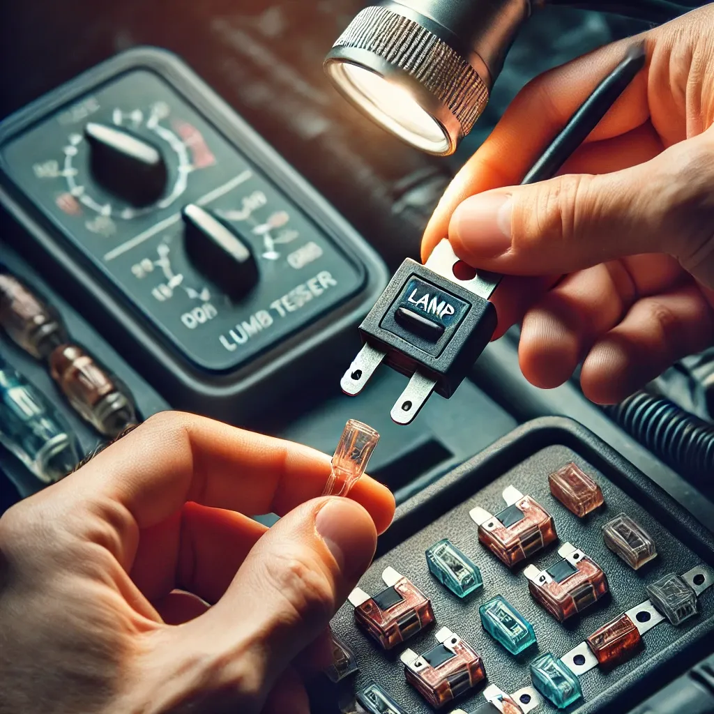 روش تست و تشخیص خرابی فیوز خودرو با لامپ تست