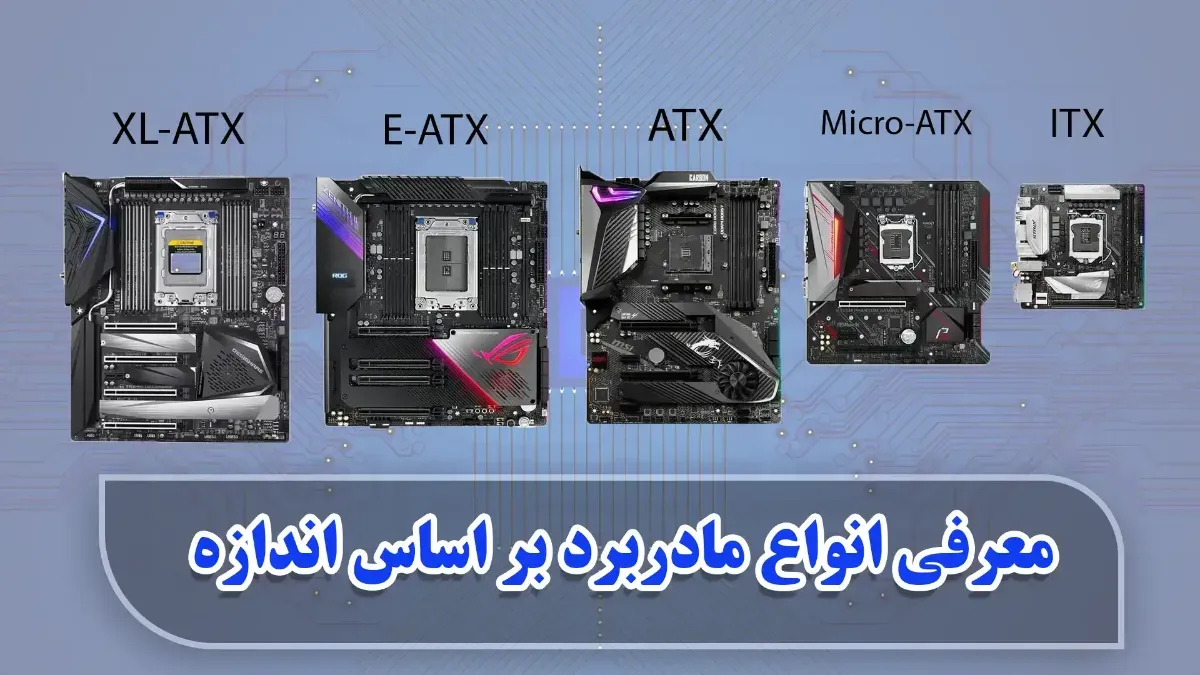 انواع مادربرد براساس اندازه