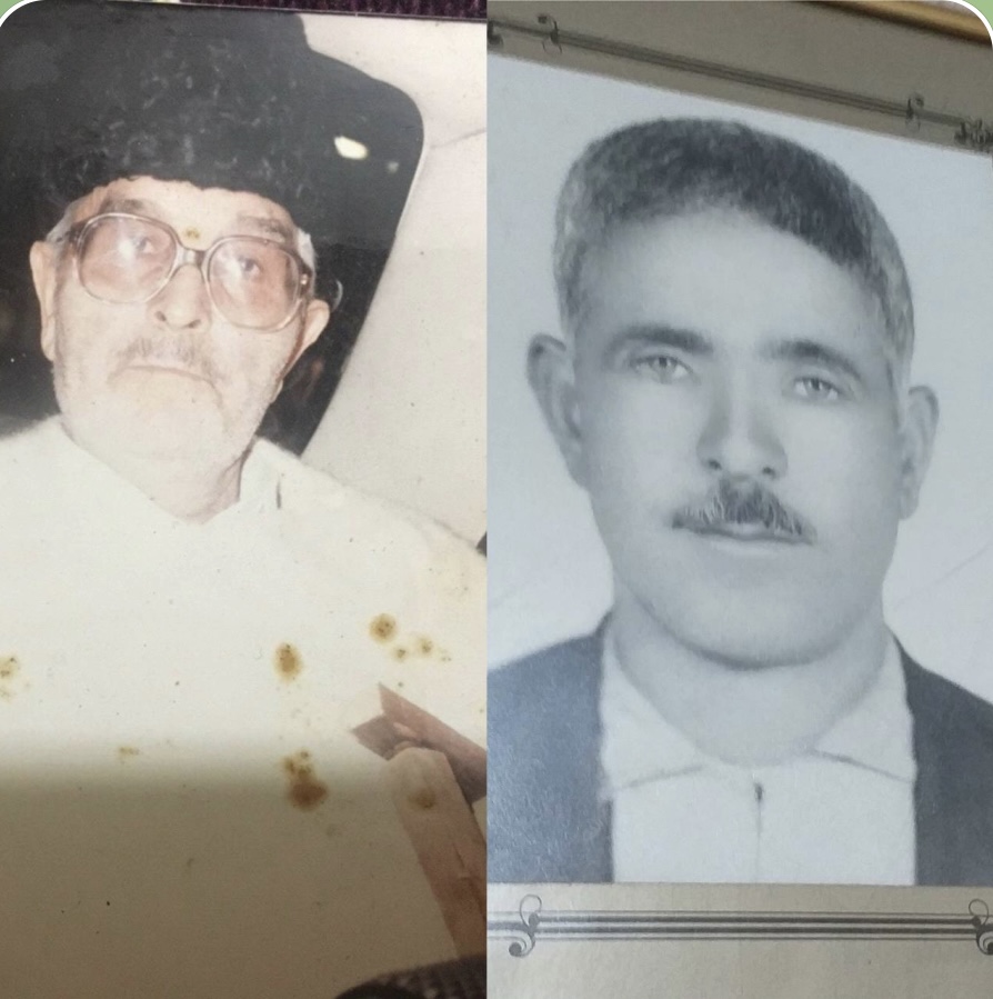 از سمت راست⬅️ آقا عبدالله بابا‌ی اقدس-حاج‌قاسم پدر مجتبی