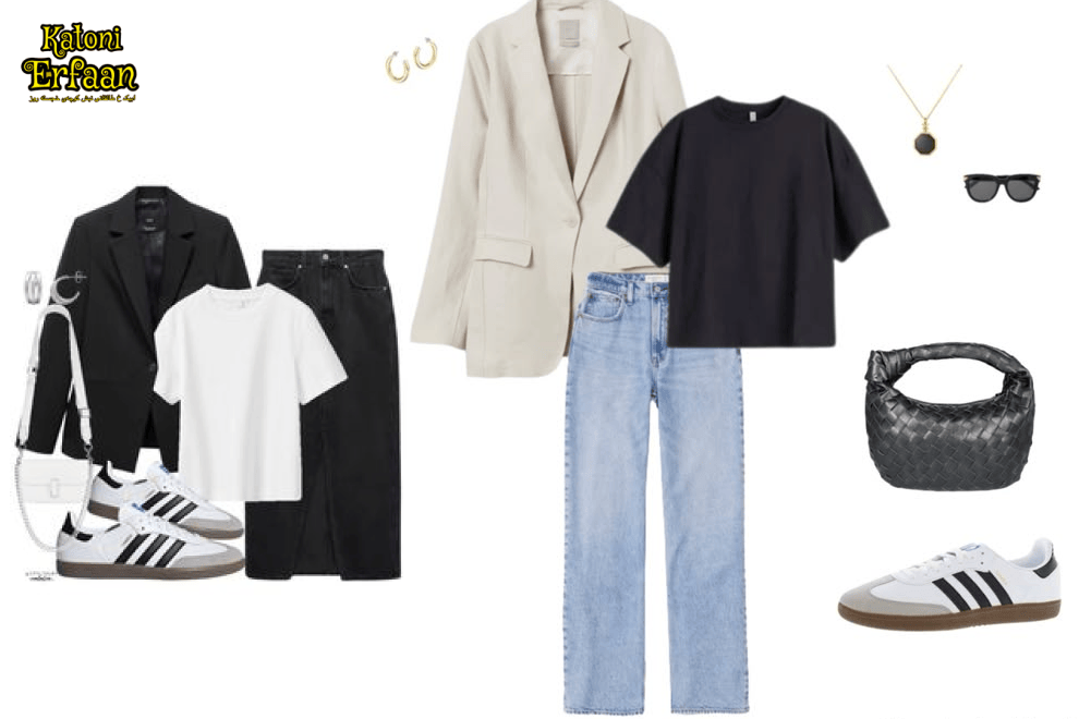 استایل ساده با کتونی سامبا