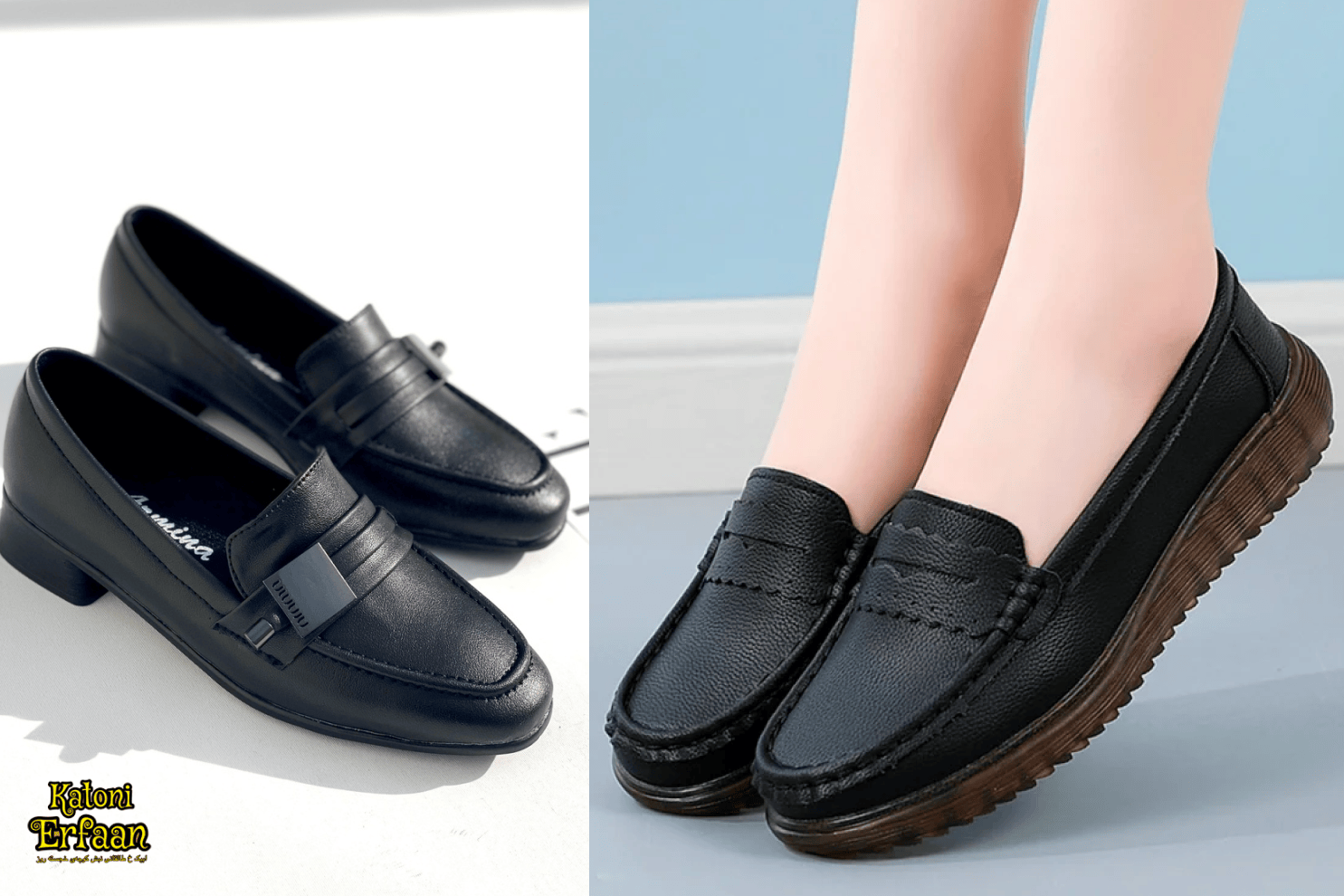 کفش کالج زنانه مشکی