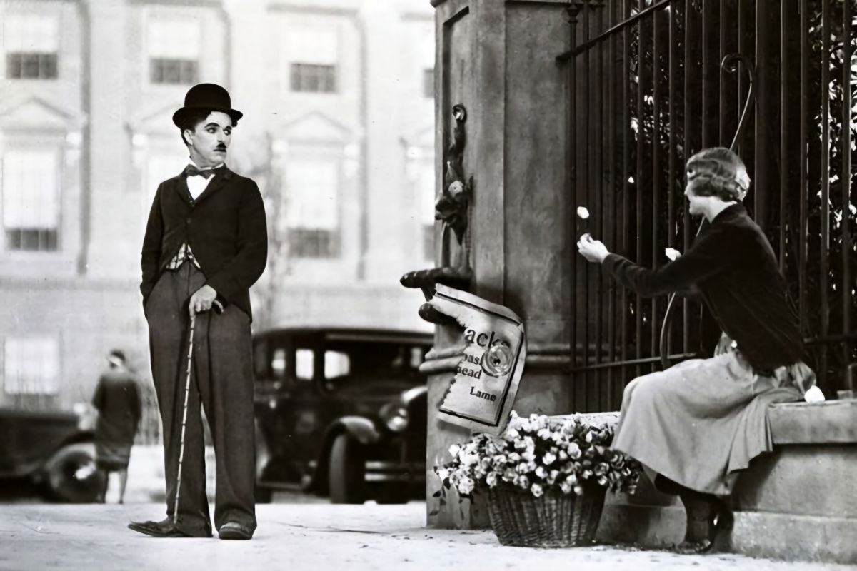چارلی چاپلین و ویرجینیا چریل در روشنایی های شهر