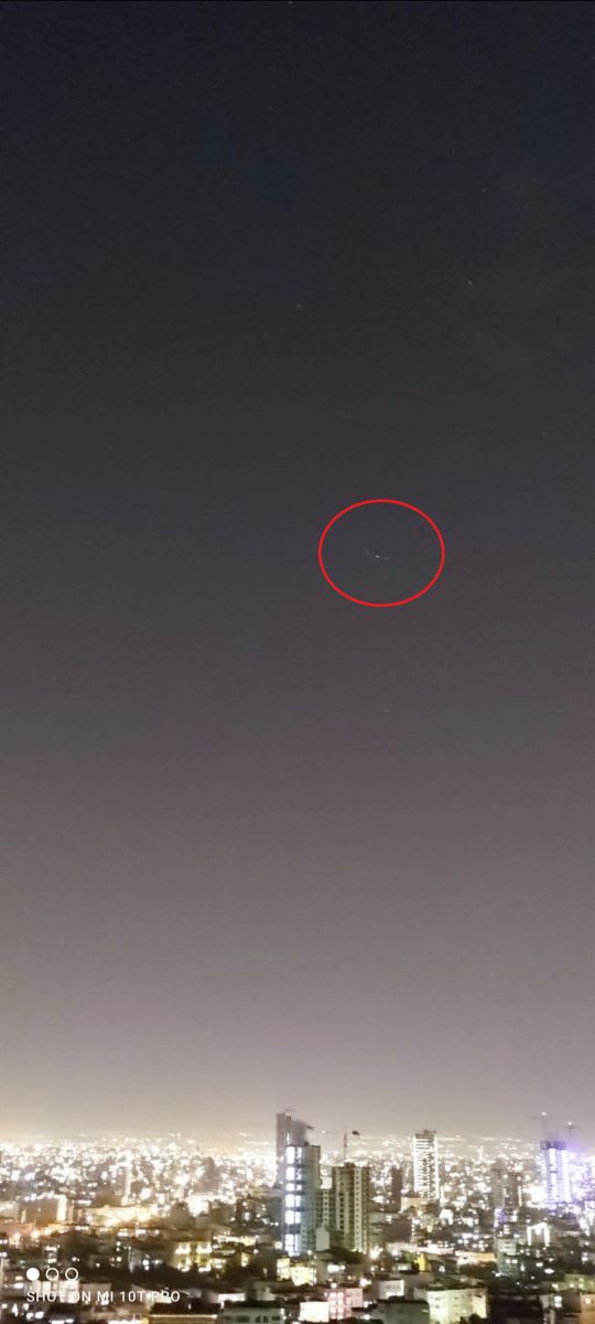 تصویر واقعی بشقاب پرنده در مشهد نمای دور
