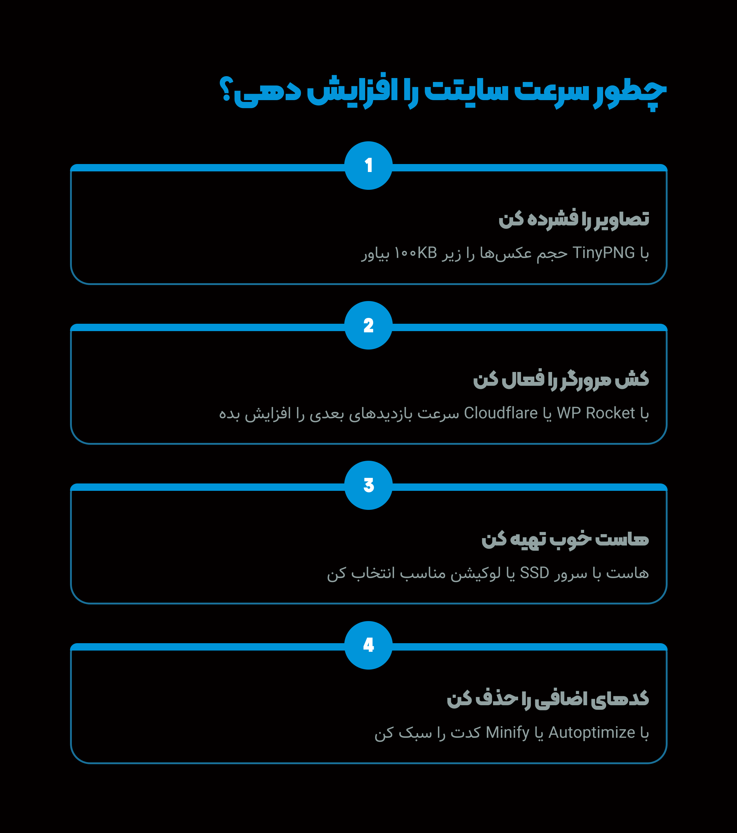 چه طوری سرعت سایت رو ببری بالا