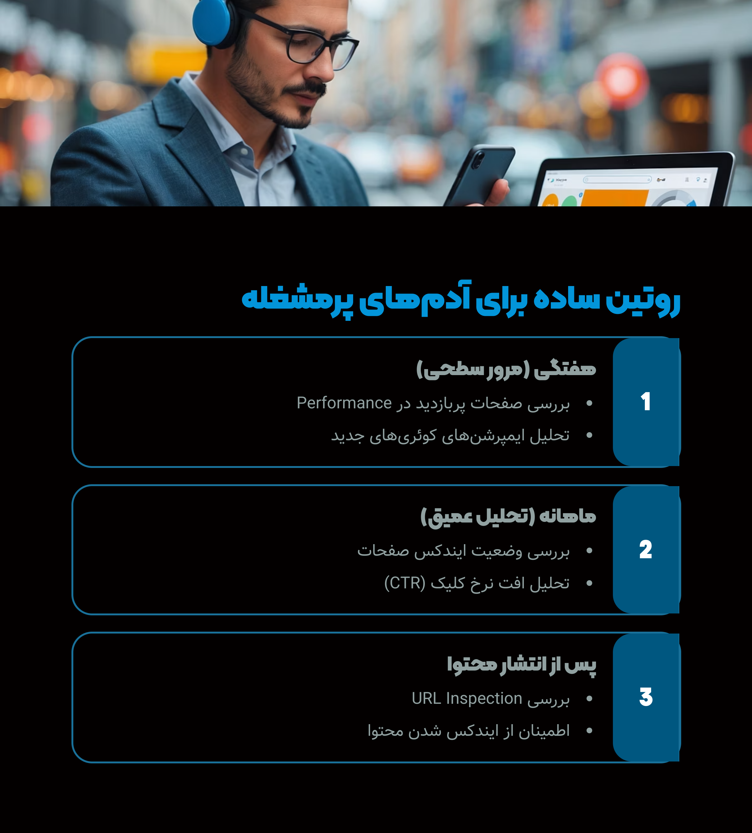 روتین چک کردن سرچ کنسول برای آدمای گرفتار