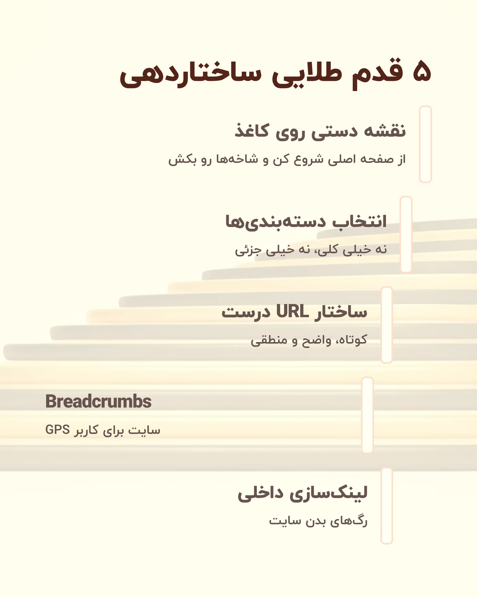 5 قدم طلایی ساختاردهی