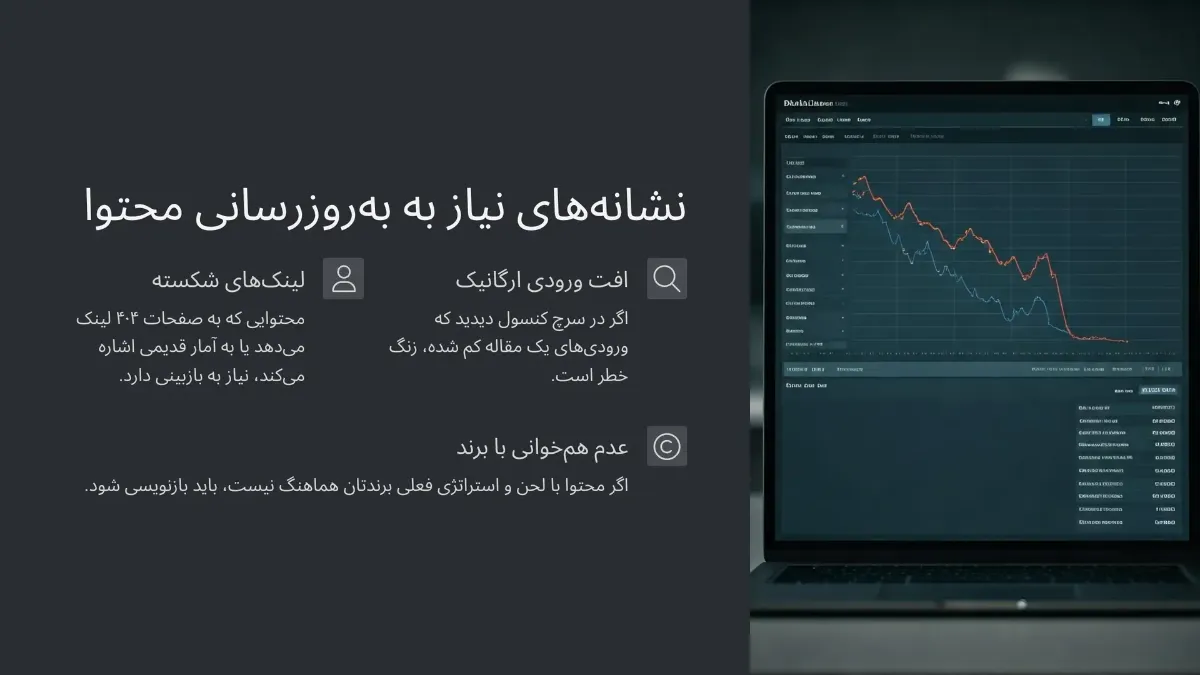 چه نشونه‌هایی می‌گن یه محتوا باید به‌روزرسانی بشه؟
