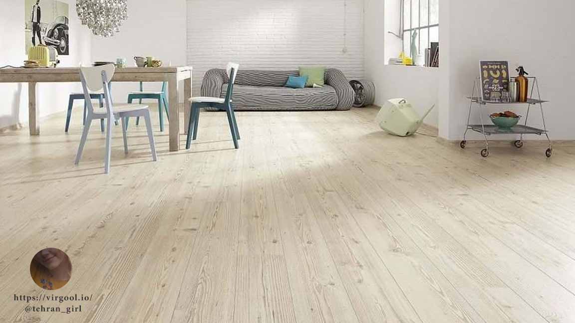 جلوگیری از یکدست بودن کفپوش های روشن با انتخاب کفپوش طرح دار ولی روشن