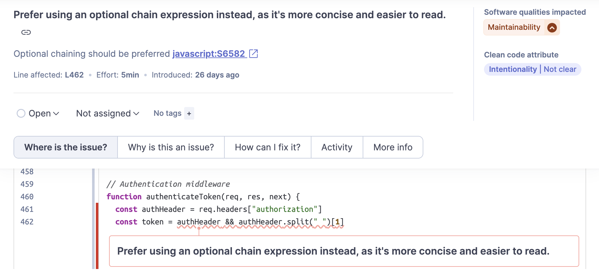 استفاده از ساختار شرطی غیرضروری در دسترسی به ویژگی شی