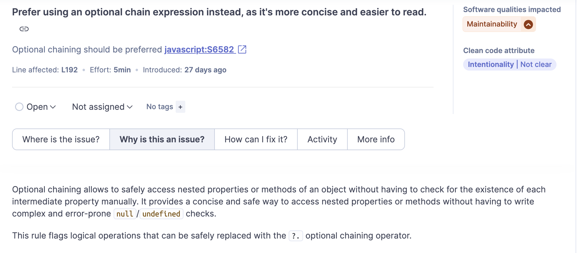 توضیح علت مشکل