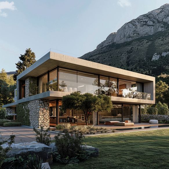 محوطه سازی در ساخت ویلا