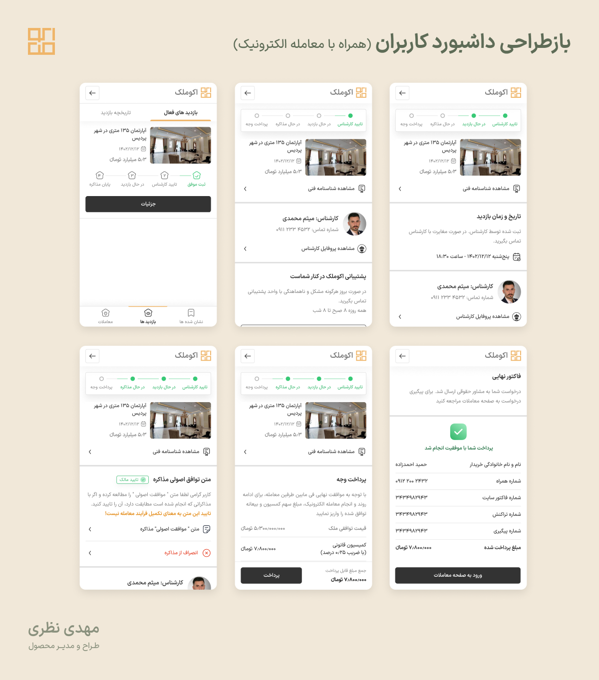 بازطراحی داشبورد کاربران