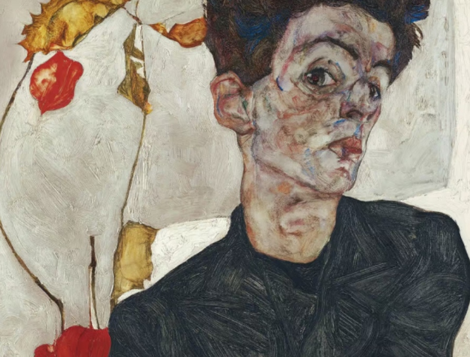 سلف پرتره با گیاه کاکنه – اگون شیله