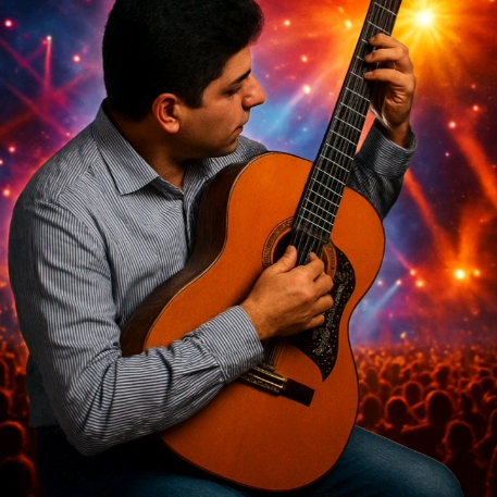 شهرام کاظمی مرادی خالق هزار ترانه هرمنوتیک ودراماتیک و خواننده و نوازنده گیتار متعادل و سنجیده خصوصی