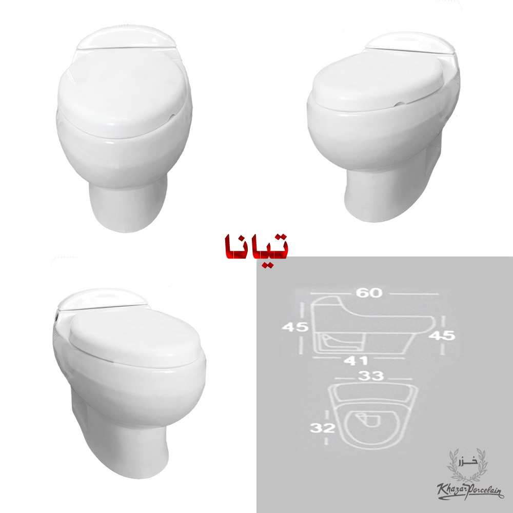 توالت فرنگی چینی بهداشتی خزر