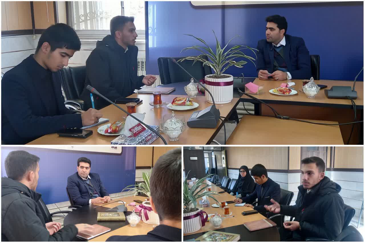 دیدار یاسین امین و محمدمعین استیری با رئیس آموزش و پرورش