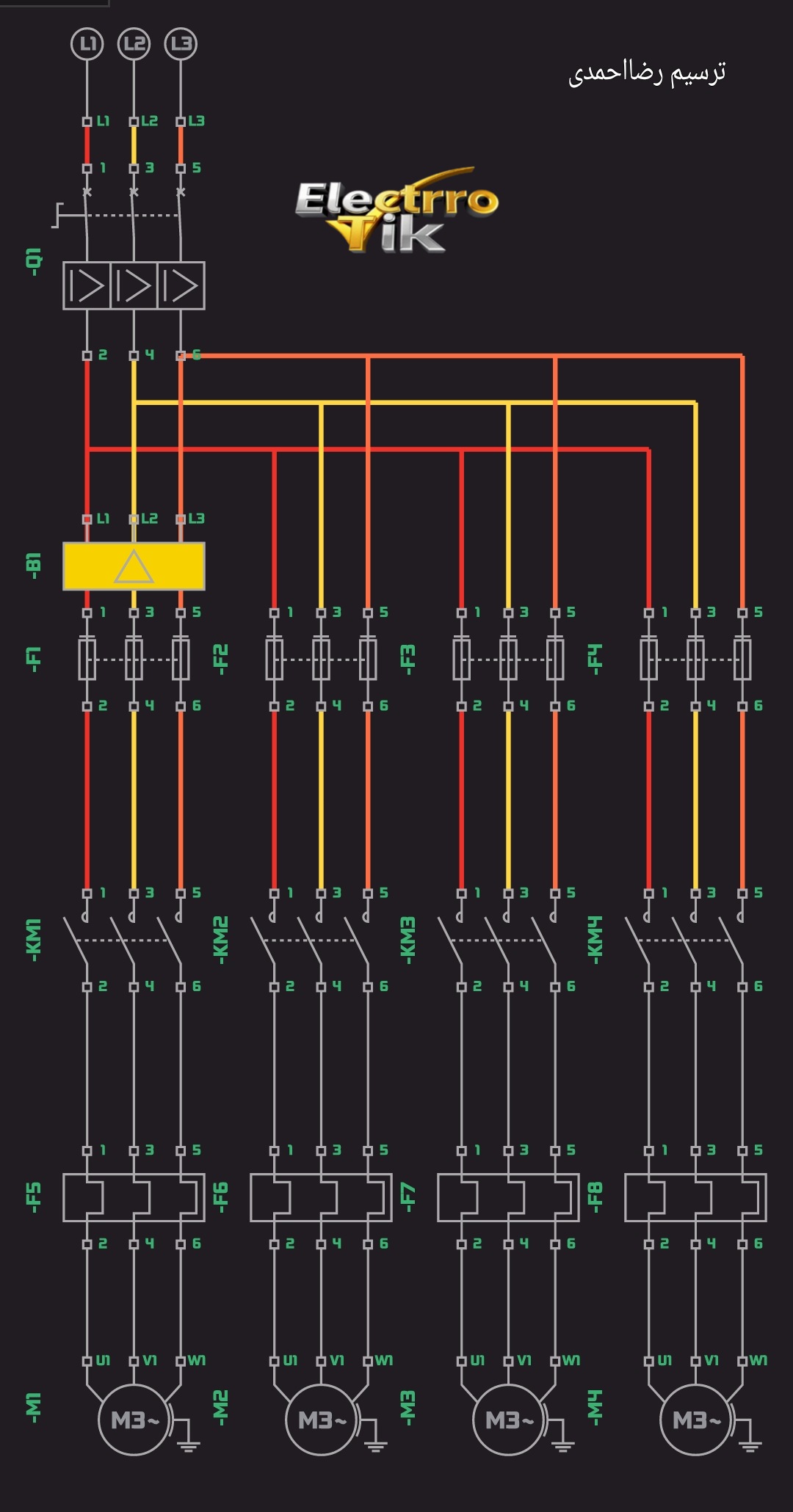 جلسه هفتم نقشه های برق صنعتی با رضا برقی