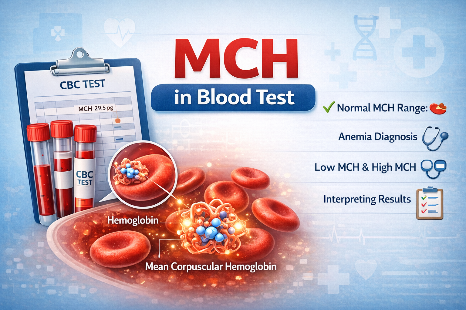 MCH در آزمایش خون چیست؟ : محدوده نرمال و تفسیر نتایج