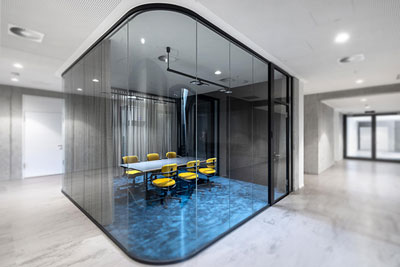 پارتیشن شیشه ای اداری آرمه پارتیشن